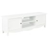 Móvel de TV 120x30x40 cm madeira branco