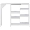 Mesa de bar com prateleira movível branco 138x39x110 cm - Image 2