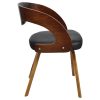 Cadeiras de jantar 2 pcs couro artificial castanho - Image 3