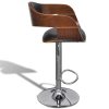 Bancos de bar 2 pcs madeira curvada e couro artificial - Image 2