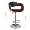 Bancos de bar 2 pcs madeira curvada e couro artificial - Image 7