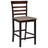 Bancos de bar 2 pcs tecido castanho - Image 2