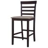 Bancos de bar 2 pcs tecido castanho - Image 4