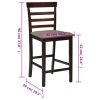 Bancos de bar 2 pcs tecido castanho - Image 8