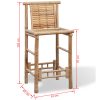 Bancos de bar 2 pcs bambu - Image 9