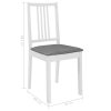 Cadeiras de jantar com almofadões 2 pcs madeira maciça branco - Image 7