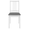 Cadeiras de jantar com almofadões 4 pcs madeira maciça branco - Image 3
