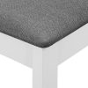 Cadeiras de jantar com almofadões 4 pcs madeira maciça branco - Image 6