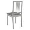 Cadeiras de jantar com almofadões 4 pcs madeira maciça cinzento - Image 5