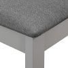 Cadeiras de jantar com almofadões 4 pcs madeira maciça cinzento - Image 6