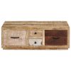 Mesa de centro madeira de mangueira maciça 90x60x30 cm - Image 2