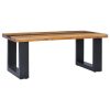 Mesa de centro 100x50x40 cm madeira de teca maciça e poliresina - Image 2