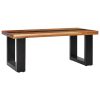 Mesa de centro 100x50x40 cm madeira de teca maciça e poliresina - Image 11