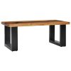 Mesa de centro 100x50x40 cm madeira de teca maciça e poliresina - Image 12
