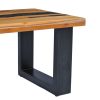 Mesa de centro 100x50x40 cm madeira de teca maciça e poliresina - Image 5