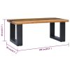 Mesa de centro 100x50x40 cm madeira de teca maciça e poliresina - Image 8