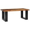 Mesa de centro 100x50x40 cm madeira de teca maciça e poliresina - Image 9