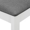 Cadeiras de jantar com almofadões 6 pcs madeira maciça branco - Image 6
