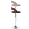 Bancos de bar 2 pcs tecido cinzento-escuro e madeira curvada - Image 5