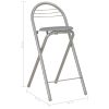 3 pcs conjunto de bar com prateleiras madeira e aço cinzento - Image 12