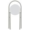 3 pcs conjunto jantar dobrável com prateleira MDF e aço branco - Image 12