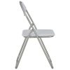 Cadeiras de jantar dobráveis 6 pcs couro artificial branco - Image 4