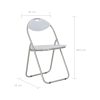 Cadeiras de jantar dobráveis 6 pcs couro artificial branco - Image 7