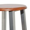 Bancos de bar 4 pcs MDF prateado e castanho - Image 3