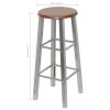 Bancos de bar 4 pcs MDF prateado e castanho - Image 5