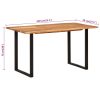 Mesa de jantar 140x70x76 cm madeira de acácia maciça - Image 8