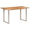 Mesa de jantar 140x70x76 cm madeira de acácia maciça - Image 11