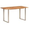 Mesa de jantar 140x70x76 cm madeira de acácia maciça - Image 12