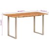 Mesa de jantar 140x70x76 cm madeira de acácia maciça - Image 8