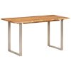 Mesa de jantar 140x70x76 cm madeira de acácia maciça - Image 9