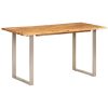 Mesa de jantar 140x70x76 cm madeira de acácia maciça - Image 10