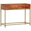 Mesa consola 100x35x76 cm madeira de acácia maciça - Image 11