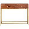 Mesa consola 100x35x76 cm madeira de acácia maciça - Image 3