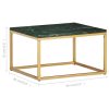 Mesa de centro 60x60x35cm pedra genuína textura mármore verde - Image 6