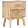 Mesa de cabeceira 40x35x55 cm madeira de mangueira maciça - Image 11