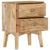 Mesa de cabeceira 40x35x55 cm madeira de mangueira maciça - Image 3