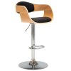 Bancos de bar 2 pcs madeira curvada e couro artificial preto - Image 2