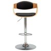 Bancos de bar 2 pcs madeira curvada e couro artificial preto - Image 3