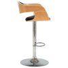 Bancos de bar 2 pcs madeira curvada e couro artificial preto - Image 4