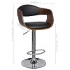 Bancos de bar 2 pcs madeira curvada e couro artificial preto - Image 7