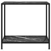 Mesa consola 80x35x75 cm vidro temperado preto - Image 2