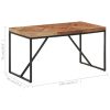 Mesa de jantar 140x70x76 cm madeira acácia maciça e mangueira - Image 7