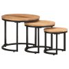 Mesas de apoio 3 pcs madeira de acácia maciça - Image 10
