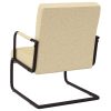 Cadeira cantilever em couro artificial cor creme - Image 4