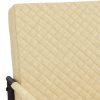 Cadeira cantilever em couro artificial cor creme - Image 5