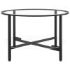 Mesa de centro 70 cm vidro temperado preto e transparente - Image 2